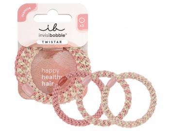 Zestaw ozdobnych gumek do wosw Invisibobble Twistar Blush Braids - 3 szt.