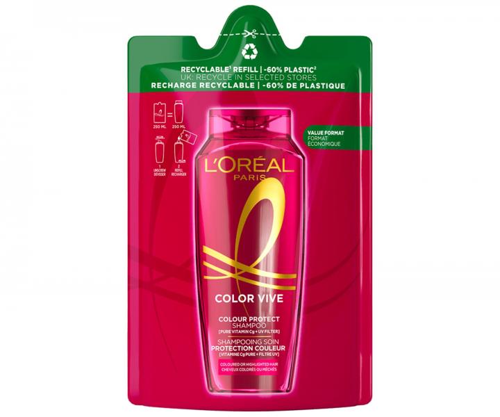 Szampon chronicy kolor wosw farbowanych Loral Elseve Color-Vive - 250 ml - zapas