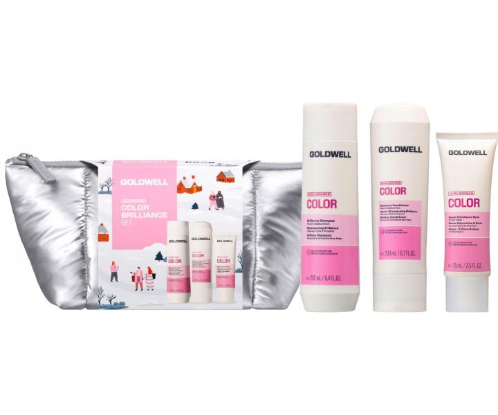 Zestaw upominkowy dla promiennego koloru i blasku w�os�w Goldwell Dualsenses Color Brilliance Set + kosmetyczka gratis