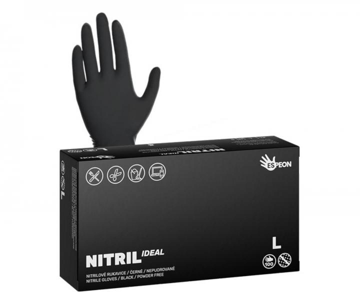 Rkawiczki nitrylowe Espeon Nitril Ideal - 100 szt - czarne - L