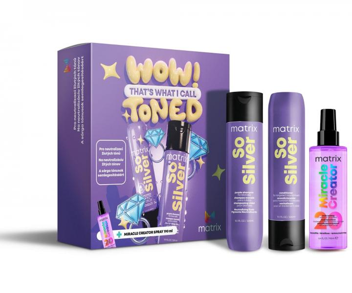 Zestaw upominkowy neutralizujcy te odcienie do wosw blond i z pasemkami Matrix So Silver