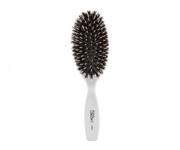 Szczotka do wosw z wosia dzika i nylonowego Eurostil Professional - srebrna
