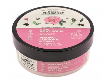 Peeling cukrowy do ciaa z r damascesk i masem shea Green Pharmacy Body Scrub - 200 ml