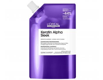 Szampon wyg�adzaj�cy w�osy pusz�ce si� Lor�al Professionnel Serie Expert Keratin Alpha Sleek - 1000 ml - wk�ad uzupe�niaj�cy