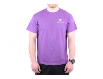 T-shirt z kr�tkim r�kawem - m�ski - fioletowy XXL