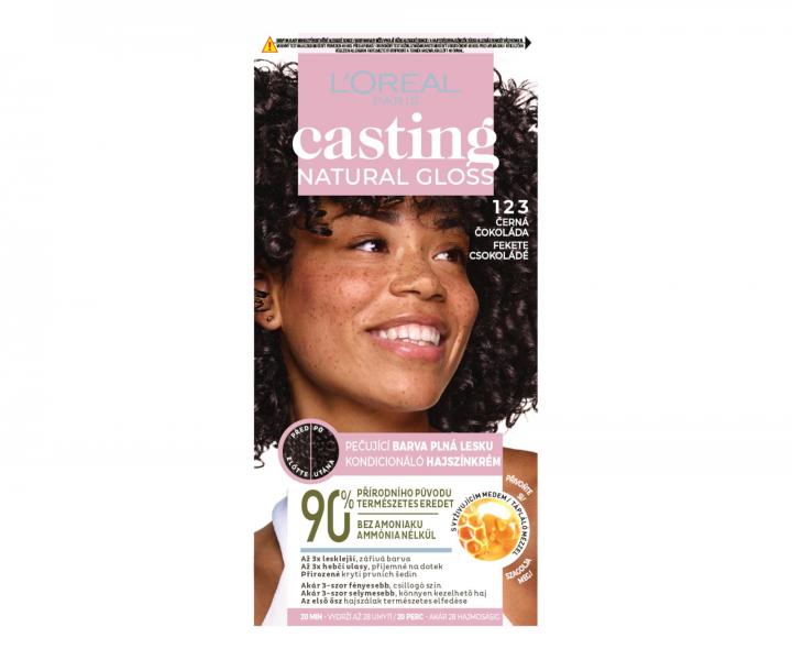 Farba do w�os�w bez amoniaku Lor�al Casting Natural Gloss - 123 czer� ganache