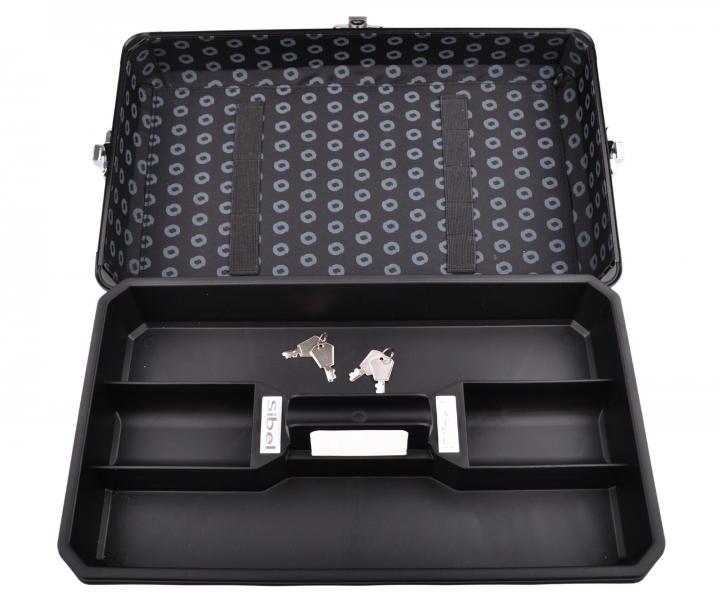 Profesjonalny kufer fryzjerski i kosmetyczny Sibel - czarny