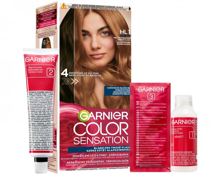 Rozjaniajca farba do trwaej koloryzacji wosw Garnier Color Sensation  - HL1 kasztanowy blond