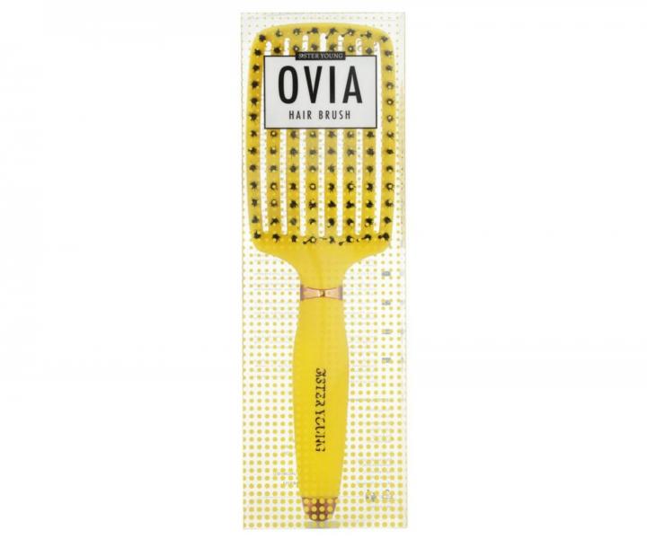 Szczotka do rozczesywania i suszenia w�os�w z w�osiem dzika i nylonowym Sister Young Ovia Hair Brush - ��ta