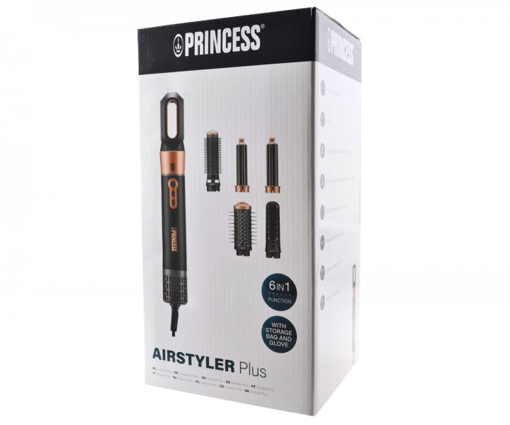 Wielofunkcyjna suszarko-lok�wka z sze�cioma nasadkami Princess Airstyler Plus 529215 - 1000 W - czarna