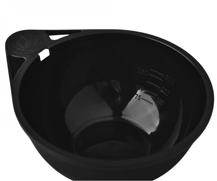 Plastikowa miska z uchwytem do mieszania farb Yellow Professional - 300 ml - czarna