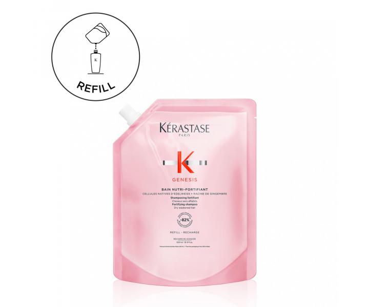 Szampon od�ywczy do w�os�w suchych z tendencj� do wypadania K�rastase Genesis Bain Nutri-Fortifiant - 500 ml - zapas