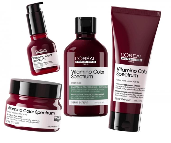 Zielony szampon do neutralizacji czerwonych tonw Loral Professionnel Serie Expert Vitamino Color Spectrum - 300 ml