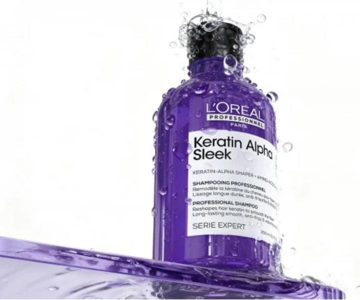 Szampon d�ugotrwale wyg�adzaj�cy do w�os�w pusz�cych si� Lor�al Professionnel Serie Expert Keratin Alpha Sleek - 300 ml