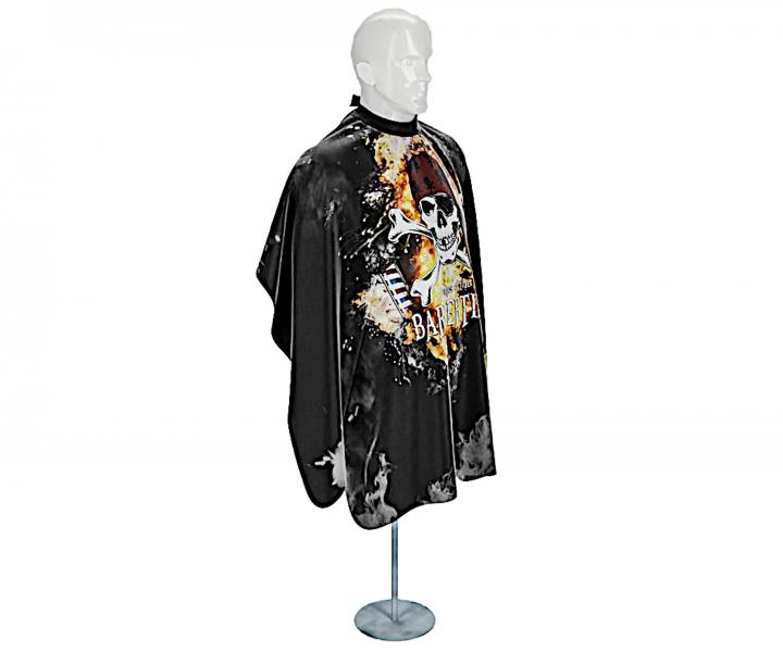 Mska peleryna do strzyenia wosw i brody Barbertime Smoky Pro Barber Cape XL - czarna