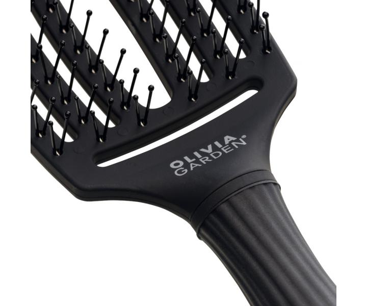 Szczotka Olivia Garden Fingerbrush Double Bristles M - czarna
