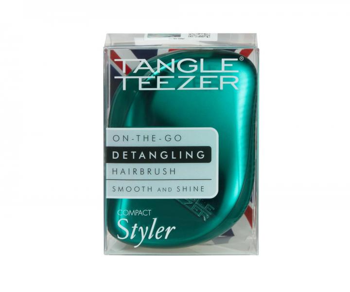 Szczotka do rozczesywania w�os�w Tangle Teezer Compact Styler Green Jungle - zielona metaliczna