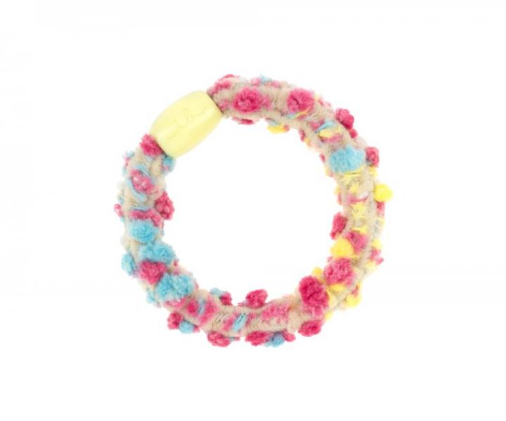 Zestaw ozdobnych gumek do wosw Invisibobble Kids Twistar Pom Pom Tie - 3 szt.