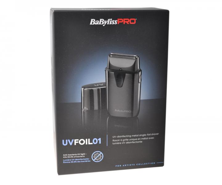 Profesjonalna golarka z lamp UV do dezynfekcji BaByliss Pro UVFOIL01 - czarna