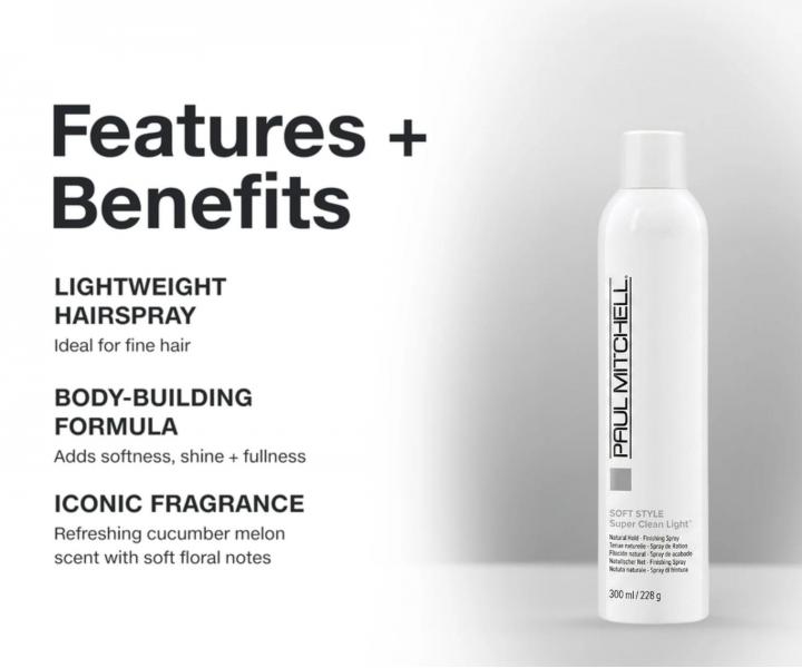 Lekki lakier do w�os�w Paul Mitchell Soft Style Super Clean Light - 300 ml