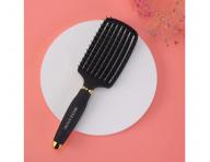 Szczotka do rozczesywania i suszenia w�os�w z w�osiem dzika i nylonowym Sister Young Ovia Hair Brush - czarna