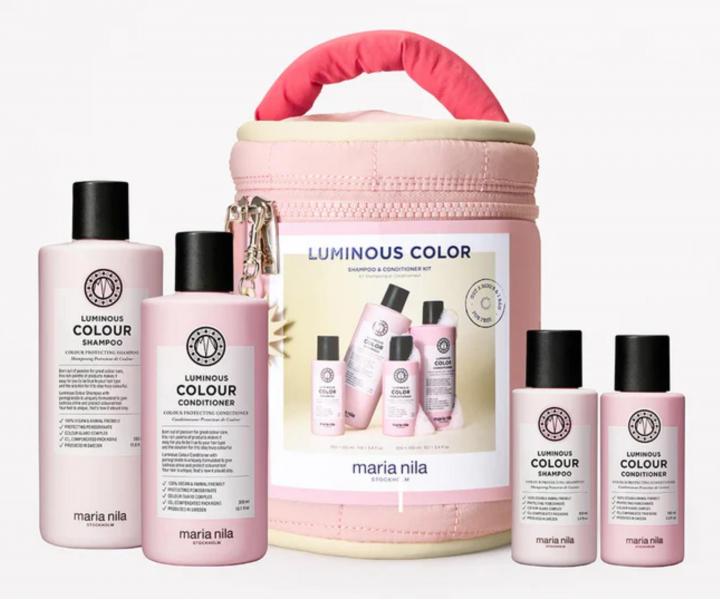 Zestaw upominkowy rozja�niaj�cy do w�os�w farbowanych Maria Nila Luminous Colour Beauty Bag + kosmetyczka gratis