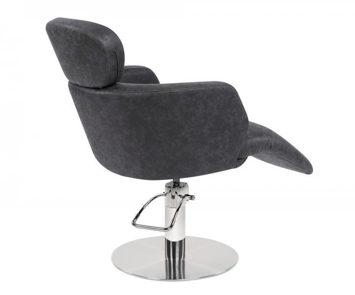 Fotel fryzjerski Sibel Ariana - ciemno szary