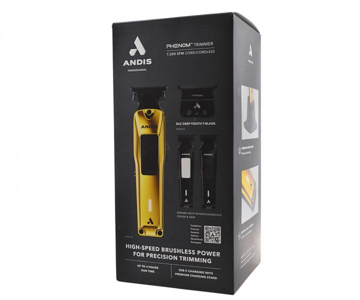 Profesjonalny trymer do w�os�w z wymienn� obudow� Andis Phenom Trimmer 562119 - czarna/z�ota