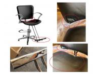 Fotel fryzjerski Eurostil Professional - czarny - II. jako - otarcia i rdza, wgniecenia skry