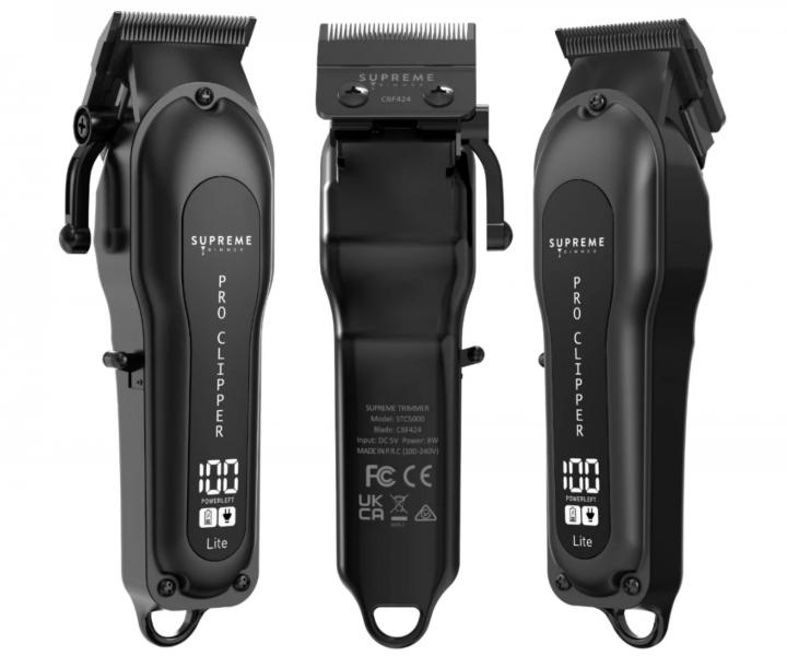 Profesjonalna maszynka do strzy�enia Supreme Trimmer Pro Clipper Lite STC5000 - czarna