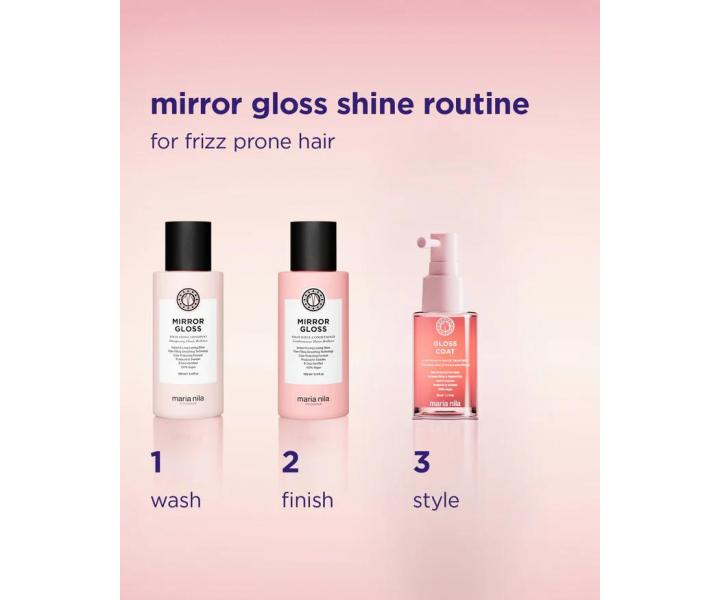 Zestaw podr�ny upominkowy nadaj�cy po�ysk i wyg�adzaj�cy w�osy Maria Nila Mirror Gloss Essentials Value Set