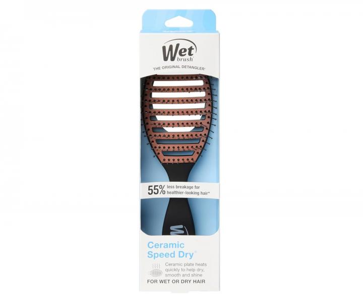Szczotka do rozczesywania i suszenia wosw Wet Brush The Original Detangler Ceramic Speed Dry - czarna