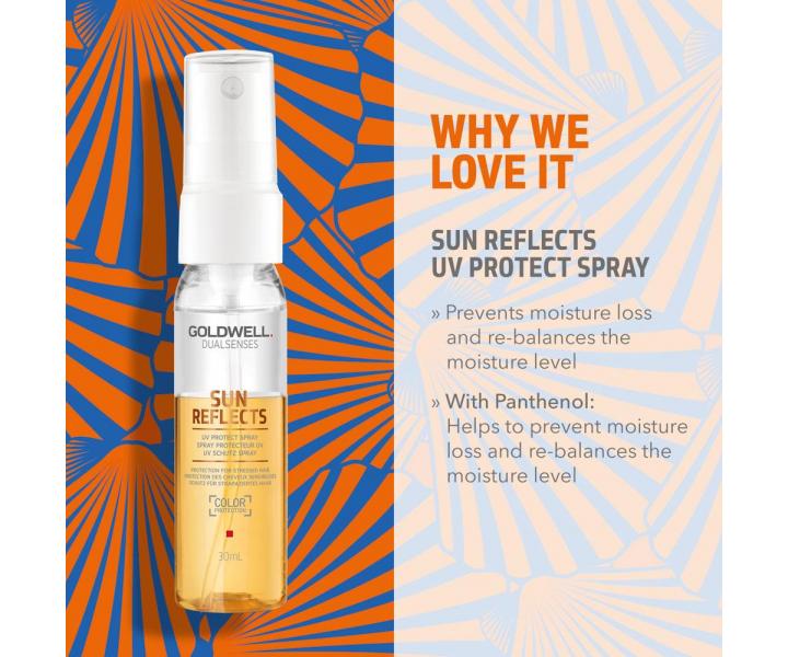 Zestaw podrny do wosw naraonych na dziaanie soca Goldwell Dualsenses Sun Reflects Travel Set + kosmetyczka gratis