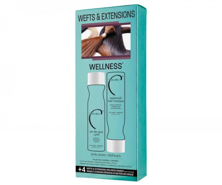 Zestaw do pielgnacji wosw przeduanych Malibu C Wefts & Extensions Wellness