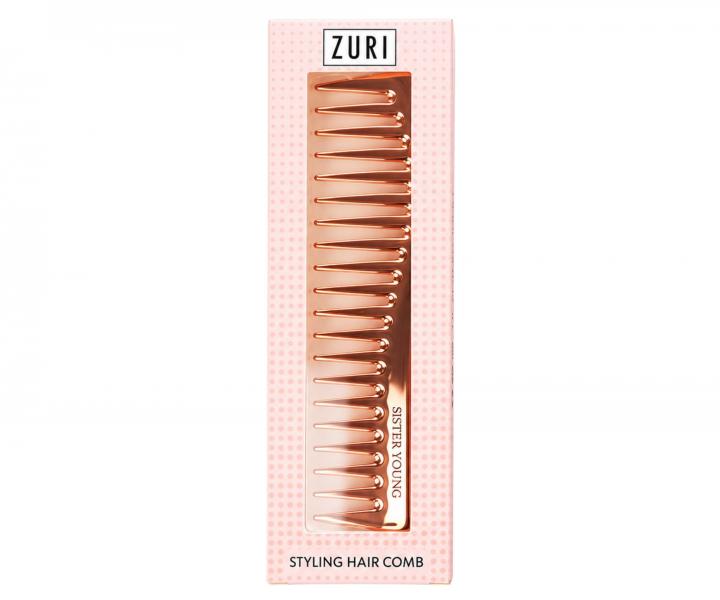 Grzebie� do w�os�w Sister Young Zuri Styling Hair Comb - 18,3 cm - r�owo-z�oty