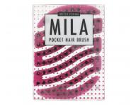 Szczotka do w�os�w z w�osiem dzika i nylonowym Sister Young Mila Pocket Hair Brush - ciemnor�owa