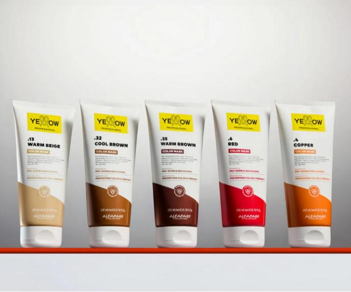 Od�ywcza maska koloryzuj�ca Yellow Professional Color Mask .35 Warm Brown - 200 ml - ciep�y br�z