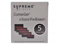Antypo�lizgowe nak�adki na maszynki do strzy�enia Supreme Trimmer Clipper Grip - czarne - 5 szt.