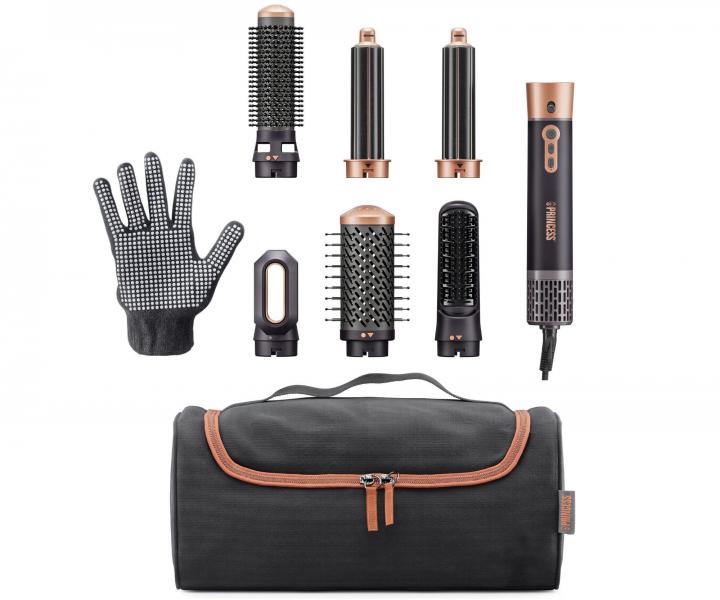 Wielofunkcyjna suszarko-lok�wka z sze�cioma nasadkami Princess Airstyler Plus 529215 - 1000 W - czarna