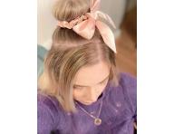 Ozdobna gumka do w�os�w spiralka z kokard� Invsibobble Scrunchie Slim Ballerina Bow - r�owa