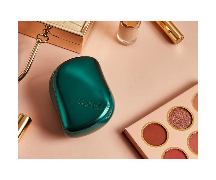 Szczotka do rozczesywania w�os�w Tangle Teezer Compact Styler Green Jungle - zielona metaliczna