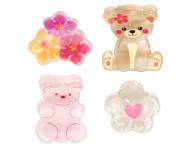 Weso�e spineczki klamerki do w�os�w dla dzieci Invisibobble Clipstar Kids Bearly Bloomed - 4 szt.