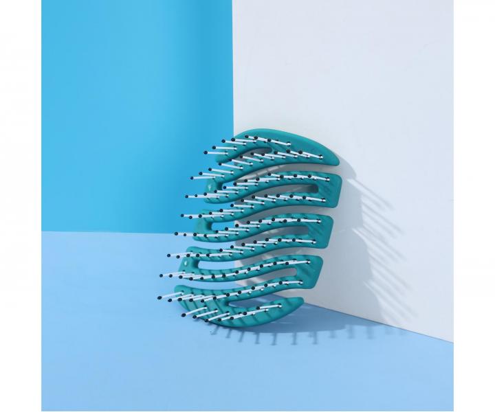 Szczotka do w�os�w z w�osiem nylonowym Sister Young Mila Pocket Hair Brush - ciemnozielona