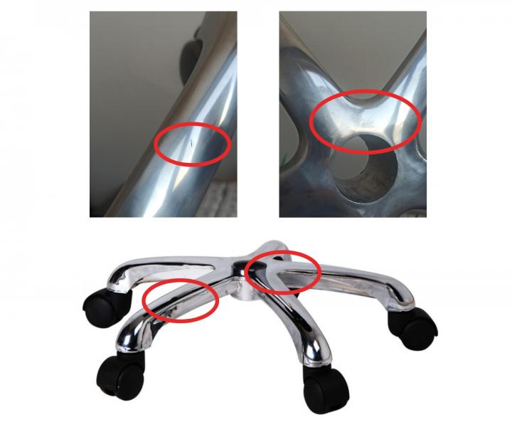 Pi�cioramienna podstawa z k�kami do taboret�w Weelko - II. jako�� - otarcia