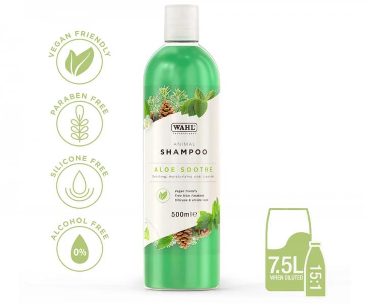 Szampon koj�cy do wra�liwej sk�ry zwierz�t Wahl Professional Animal Shampoo Aloe Soothe - 500 ml - koncentrat