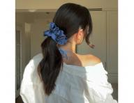 Ozdobna gumka do w�os�w z szyfonu Sister Young Scrunchie Lilu Steel Blue - stalowy niebieski
