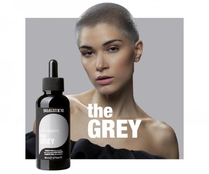 Ultra skoncentrowane czyste pigmenty Selective Professional ThePigments TheGrey - 80 ml - szare