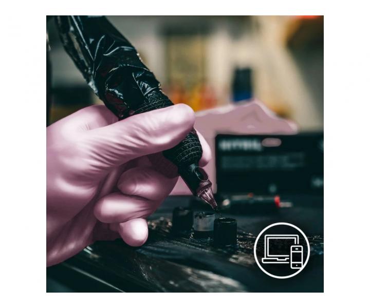 Rkawiczki nitrylowe Espeon Nitril Sparkle - 100 szt - rowe perowe - S