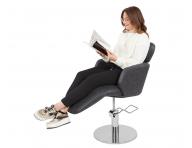 Fotel fryzjerski Sibel Ariana - ciemno szary