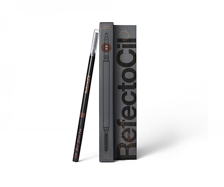 Wodoodporna kredka do brwi ze szczoteczk RefectoCil Full Brow Liner - 03 - ciemny brz